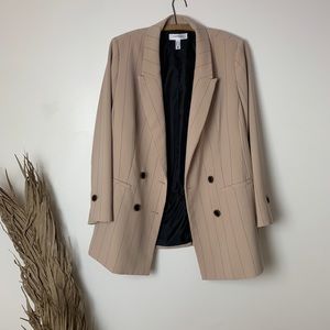 Pinstripe Beige Blazer